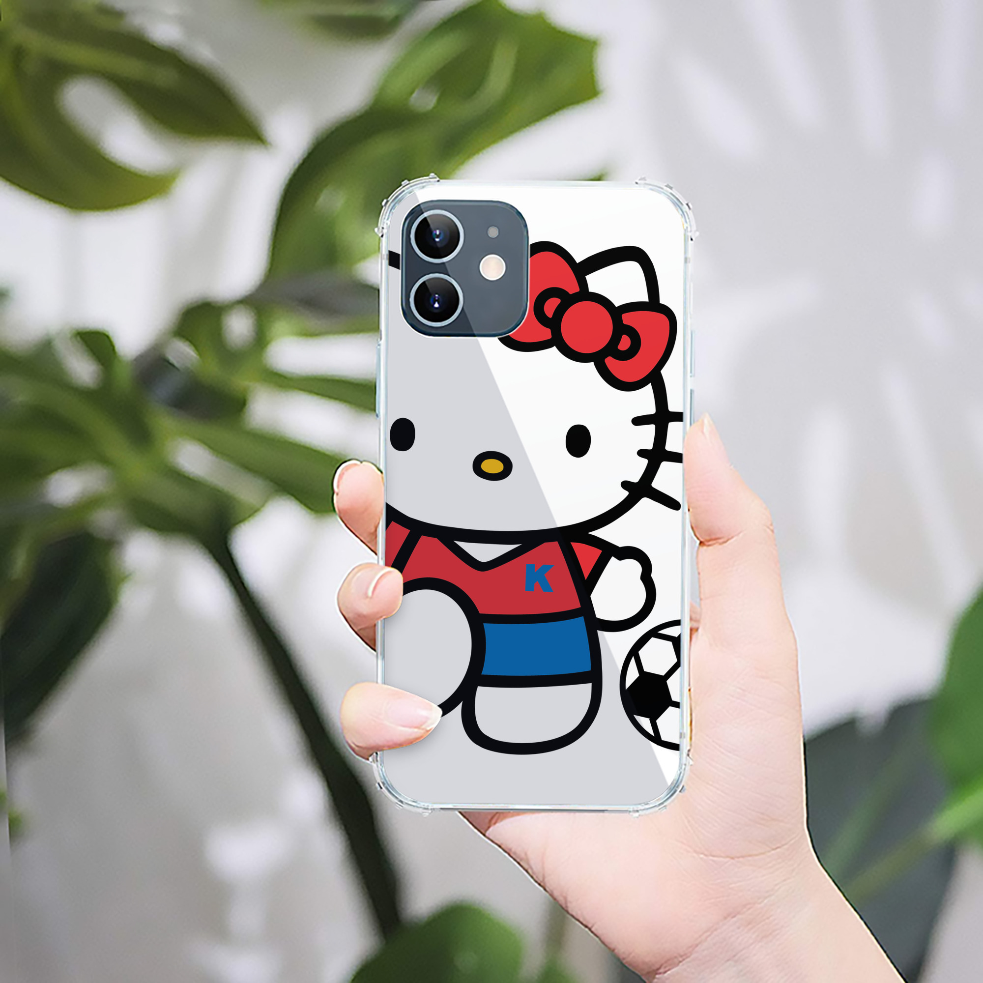 （画像用） Hello Kitty ハローキティ 【iPhone 12シリーズ対応】透明スマホケース（クリアソフトケース）